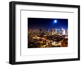 Landscape by Night of Manhattan-Philippe Hugonnard-Framed Art Print