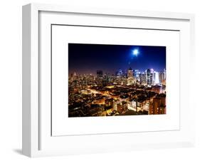 Landscape by Night of Manhattan-Philippe Hugonnard-Framed Art Print