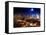 Landscape by Night of Manhattan-Philippe Hugonnard-Framed Stretched Canvas