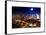 Landscape by Night of Manhattan-Philippe Hugonnard-Framed Stretched Canvas