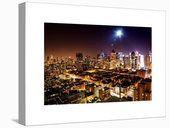 Landscape by Night of Manhattan-Philippe Hugonnard-Stretched Canvas