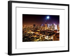 Landscape by Night of Manhattan-Philippe Hugonnard-Framed Art Print