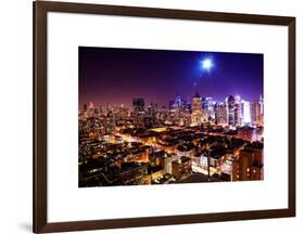 Landscape by Pink Night of Manhattan-Philippe Hugonnard-Framed Art Print