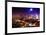 Landscape by Pink Night of Manhattan-Philippe Hugonnard-Framed Art Print