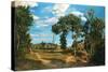Landscape by the Lez River, 1870-Jean Frederic Bazille-Stretched Canvas