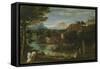 Landscape, C.1602 (Oil on Canvas)-Annibale Carracci-Framed Stretched Canvas