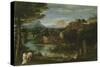 Landscape, C.1602 (Oil on Canvas)-Annibale Carracci-Stretched Canvas