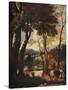 'Landscape', c1630-Nicolas Poussin-Stretched Canvas