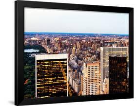 Landscape, Central Park with East Harlem and Upper East Side Manhattan Views at Sunset, New York-Philippe Hugonnard-Framed Photographic Print