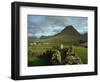Landscape Containing Dry Stone Walls and a Small Settlement, Faroe Islands, Denmark, Europe-Woolfitt Adam-Framed Photographic Print