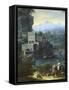 Landscape, Detail from Painting-Domenico Pecchio-Framed Stretched Canvas