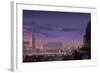 Landscape Digital Painting of Sci-Fi City,Illustration Art-Tithi Luadthong-Framed Art Print