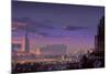 Landscape Digital Painting of Sci-Fi City,Illustration Art-Tithi Luadthong-Mounted Art Print