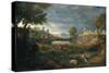 Landscape During a Thunderstorm with Pyramus and Thisbe-Nicolas Poussin-Stretched Canvas