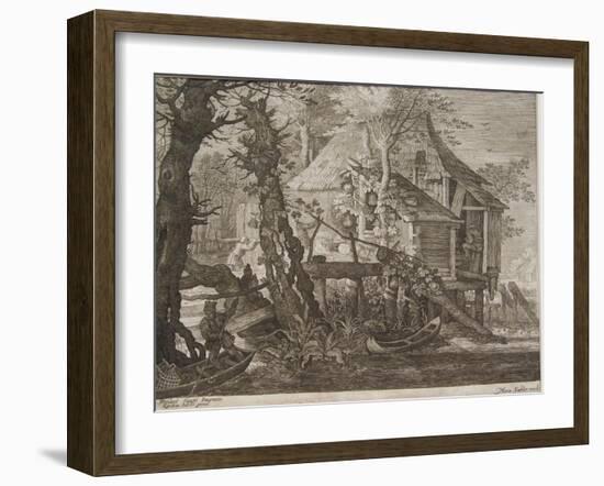 Landscape, Engraved by Aegidius Sadeler II (C.1570-1629), C.1600-Roelandt Jacobsz. Savery-Framed Giclee Print