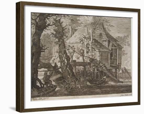 Landscape, Engraved by Aegidius Sadeler II (C.1570-1629), C.1600-Roelandt Jacobsz. Savery-Framed Giclee Print