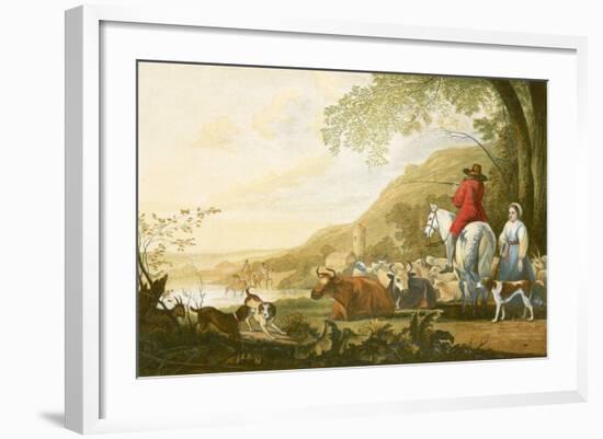 Landscape - Evening-Aelbert Cuyp-Framed Giclee Print