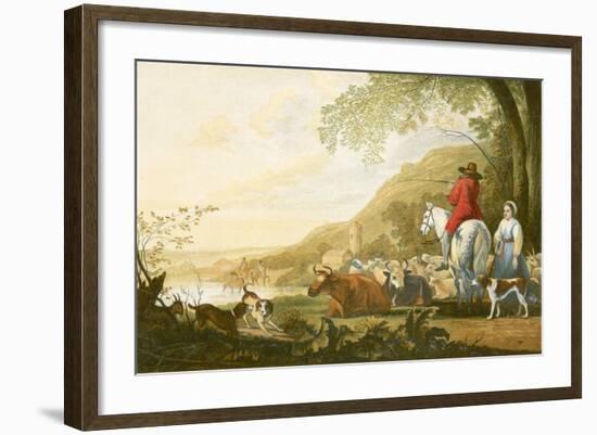 Landscape - Evening-Aelbert Cuyp-Framed Giclee Print