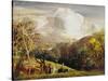 Landscape, Figures and Cattle-Samuel Palmer-Stretched Canvas