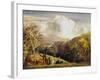 Landscape, Figures and Cattle-Samuel Palmer-Framed Giclee Print