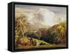 Landscape, Figures and Cattle-Samuel Palmer-Framed Stretched Canvas