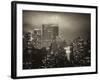 Landscape Foggy Night in Manhattan with the New Yorker Hotel View-Philippe Hugonnard-Framed Photographic Print