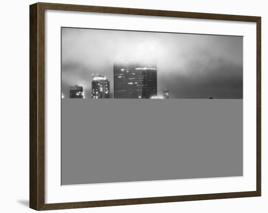 Landscape Foggy Night in Manhattan with the New Yorker Hotel View-Philippe Hugonnard-Framed Photographic Print