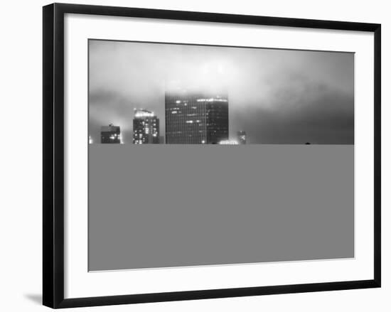 Landscape Foggy Night in Manhattan with the New Yorker Hotel View-Philippe Hugonnard-Framed Photographic Print