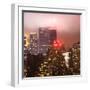 Landscape Foggy Night in Manhattan with the New Yorker Hotel View-Philippe Hugonnard-Framed Photographic Print