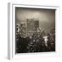 Landscape Foggy Night in Manhattan with the New Yorker Hotel View-Philippe Hugonnard-Framed Photographic Print