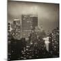 Landscape Foggy Night in Manhattan with the New Yorker Hotel View-Philippe Hugonnard-Mounted Photographic Print