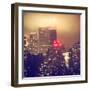 Landscape Foggy Night in Manhattan with the New Yorker Hotel View-Philippe Hugonnard-Framed Photographic Print