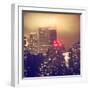 Landscape Foggy Night in Manhattan with the New Yorker Hotel View-Philippe Hugonnard-Framed Photographic Print