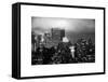 Landscape Foggy Night in Manhattan with the New Yorker Hotel View-Philippe Hugonnard-Framed Stretched Canvas