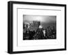 Landscape Foggy Night in Manhattan with the New Yorker Hotel View-Philippe Hugonnard-Framed Art Print