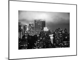 Landscape Foggy Night in Manhattan with the New Yorker Hotel View-Philippe Hugonnard-Mounted Art Print