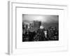 Landscape Foggy Night in Manhattan with the New Yorker Hotel View-Philippe Hugonnard-Framed Art Print