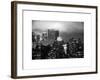 Landscape Foggy Night in Manhattan with the New Yorker Hotel View-Philippe Hugonnard-Framed Art Print