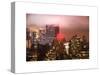 Landscape Foggy Night in Manhattan with the New Yorker Hotel View-Philippe Hugonnard-Stretched Canvas