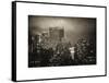 Landscape Foggy Night in Manhattan with the New Yorker Hotel View-Philippe Hugonnard-Framed Stretched Canvas