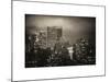 Landscape Foggy Night in Manhattan with the New Yorker Hotel View-Philippe Hugonnard-Mounted Art Print