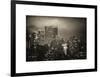 Landscape Foggy Night in Manhattan with the New Yorker Hotel View-Philippe Hugonnard-Framed Art Print