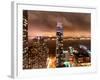 Landscape Foggy Night in Manhattan-Philippe Hugonnard-Framed Photographic Print