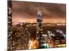 Landscape Foggy Night in Manhattan-Philippe Hugonnard-Mounted Photographic Print