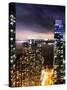 Landscape Foggy Night in Manhattan-Philippe Hugonnard-Stretched Canvas