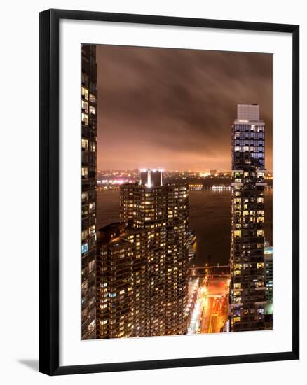 Landscape Foggy Night in Manhattan-Philippe Hugonnard-Framed Photographic Print