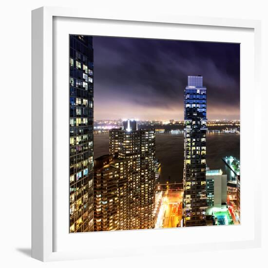 Landscape Foggy Night in Manhattan-Philippe Hugonnard-Framed Photographic Print