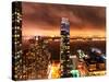 Landscape Foggy Night in Manhattan-Philippe Hugonnard-Stretched Canvas