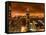 Landscape Foggy Night in Manhattan-Philippe Hugonnard-Framed Stretched Canvas