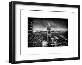 Landscape Foggy Night in Manhattan-Philippe Hugonnard-Framed Art Print